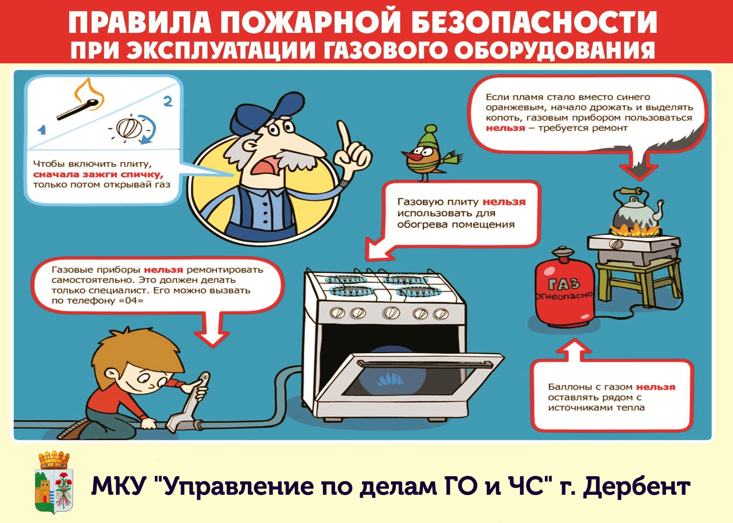 Правила пожарной безопасности при эксплуатации газового оборудования